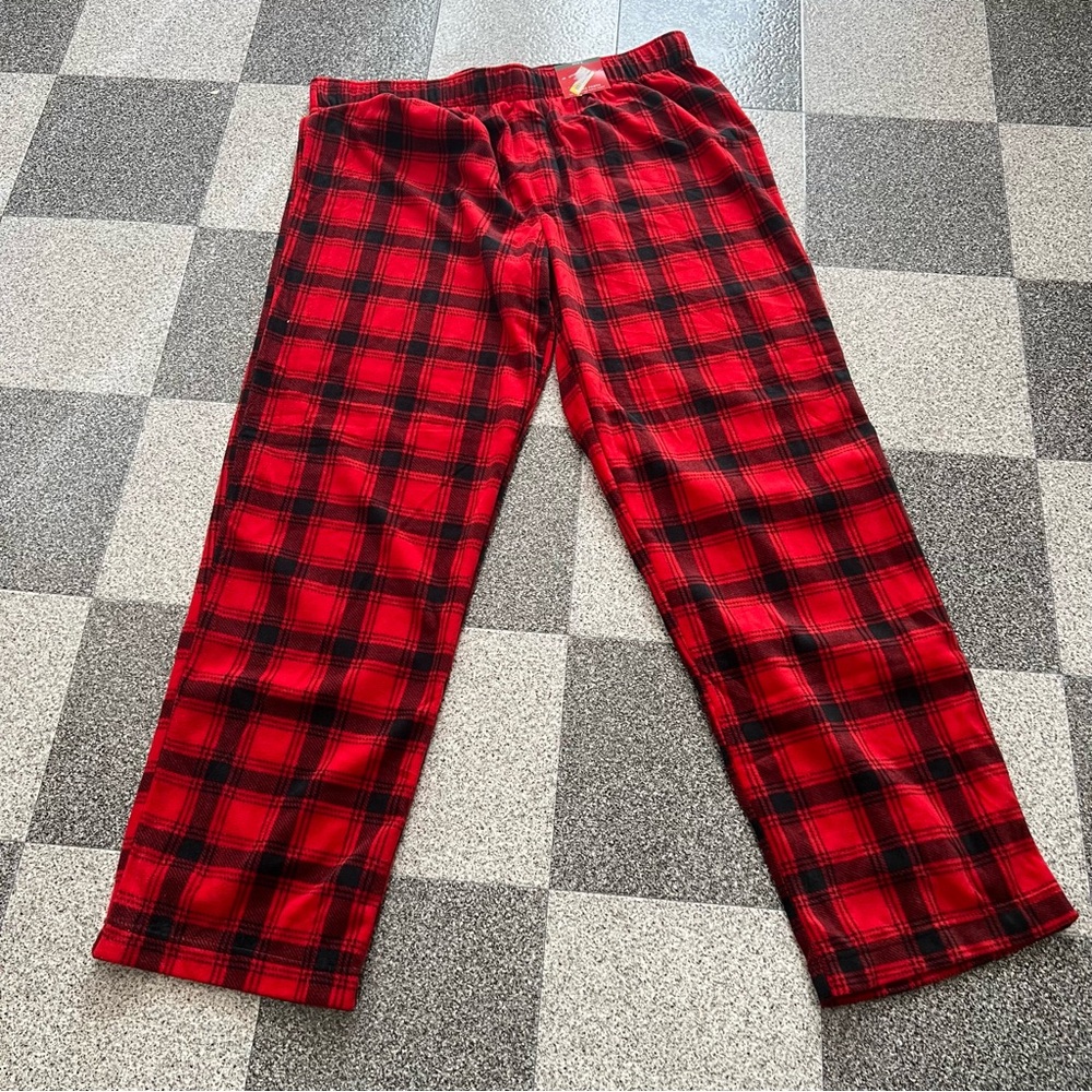 ❤️3/$15 Wondershop Men's Red & Black Plaid Pajama Pants- Size L - Picture 2 of 7
